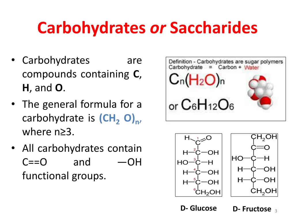 carbohydrates or saccharides 1