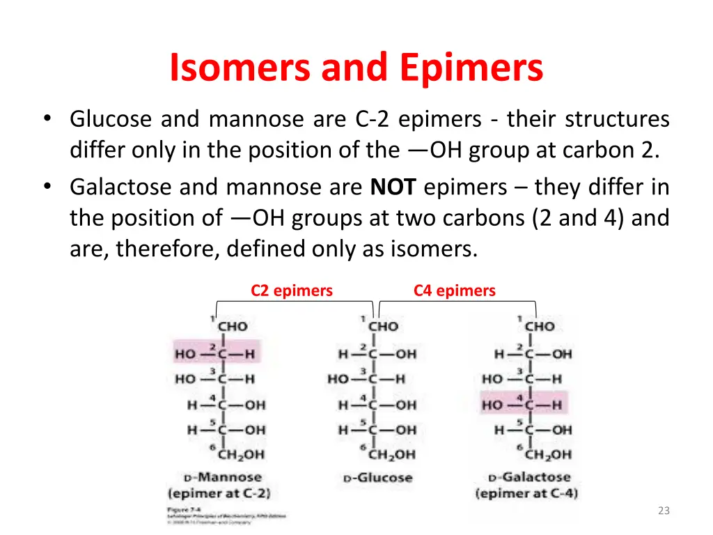 isomers and epimers glucose and mannose