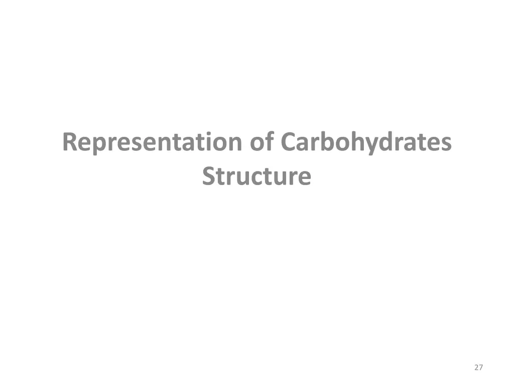 representation of carbohydrates structure