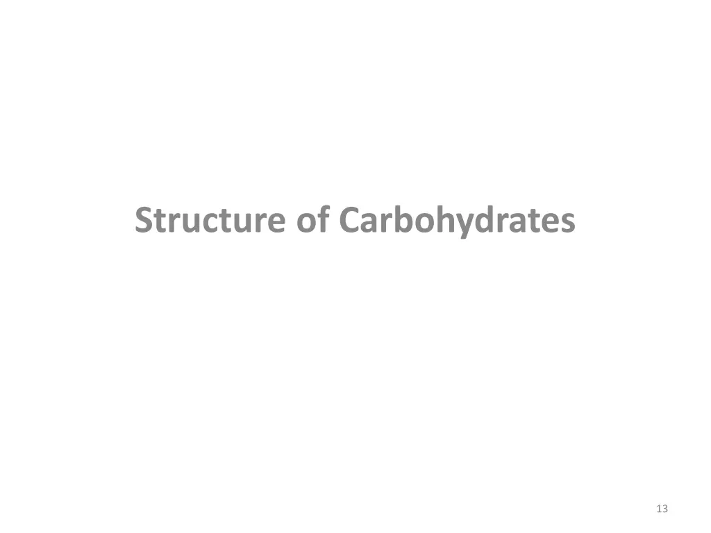 structure of carbohydrates