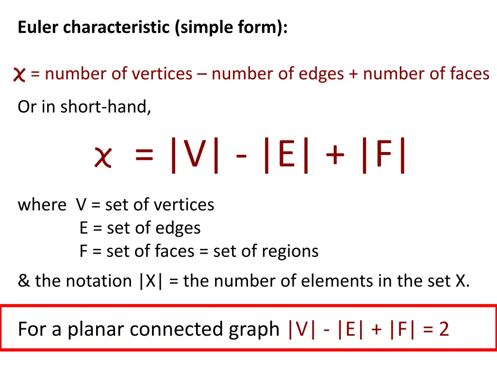 euler characteristic simple form