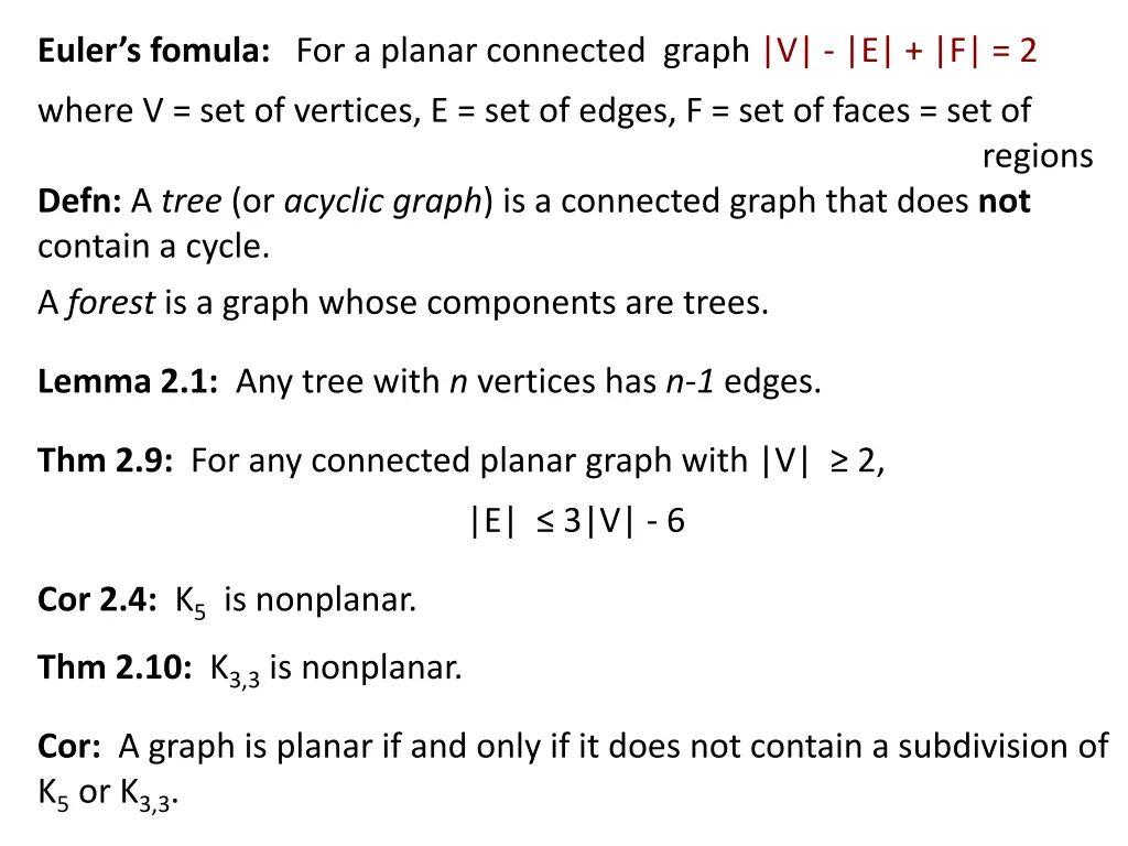 euler s fomula for a planar connected graph