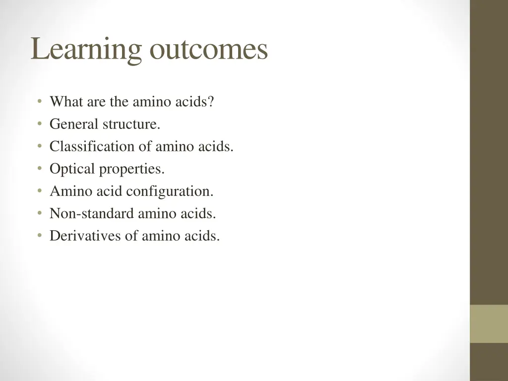 learning outcomes