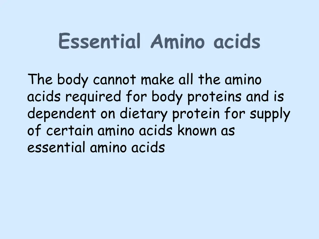 essential amino acids