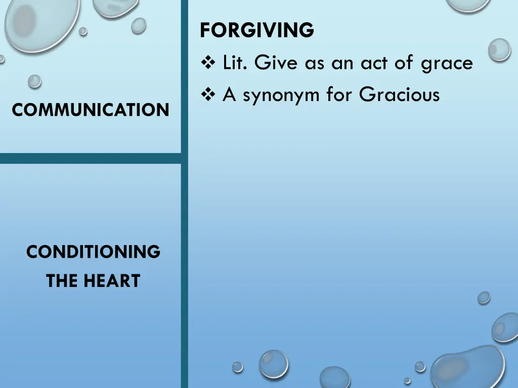 forgiving lit give as an act of grace a synonym