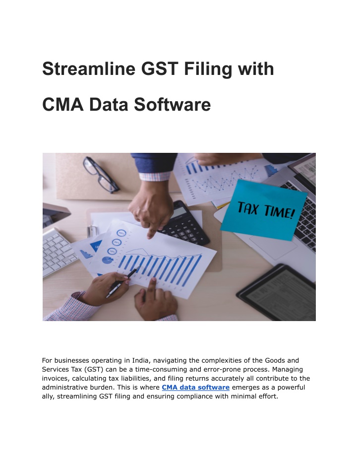 streamline gst filing with