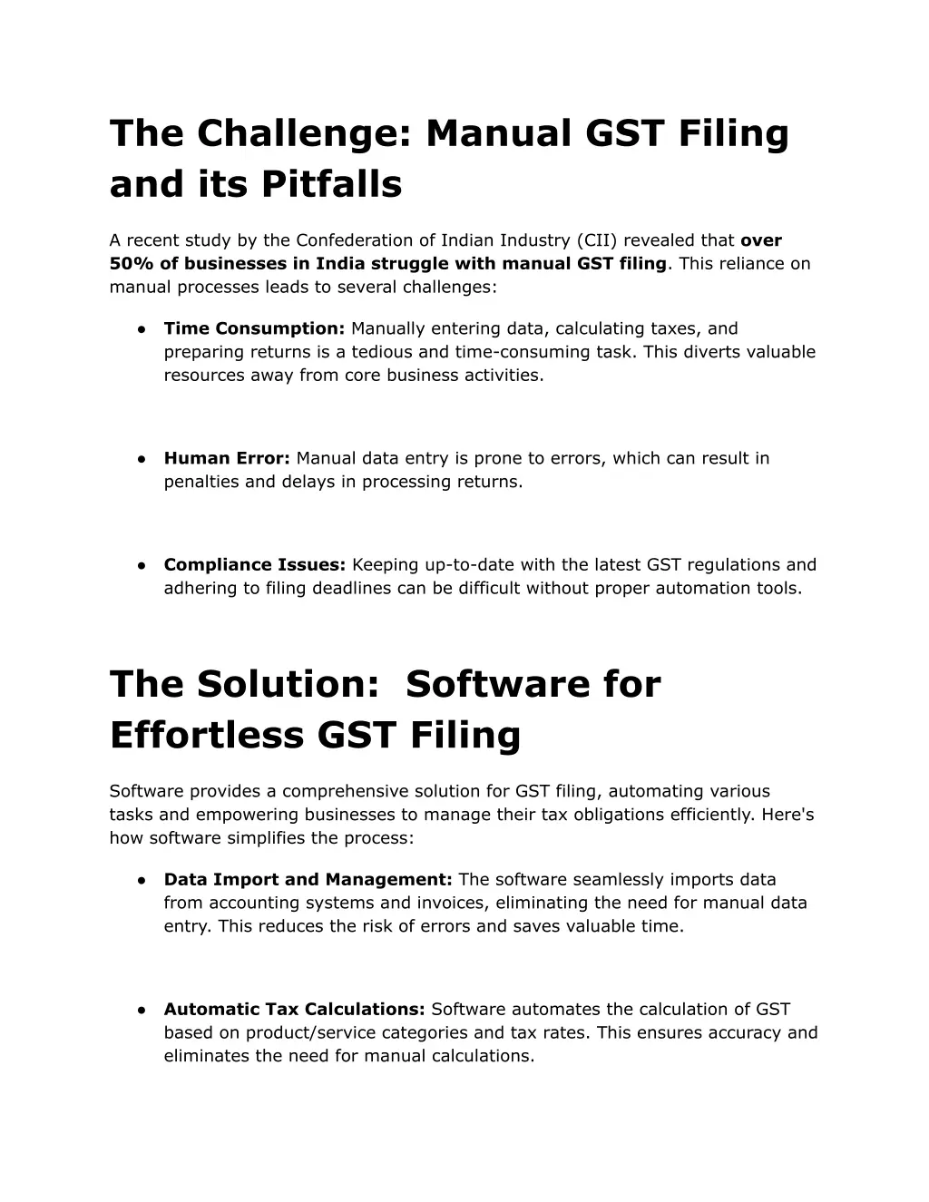 the challenge manual gst filing and its pitfalls