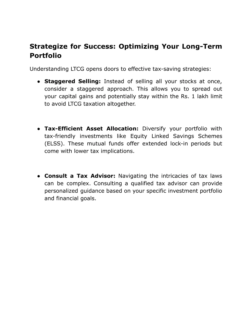 strategize for success optimizing your long term