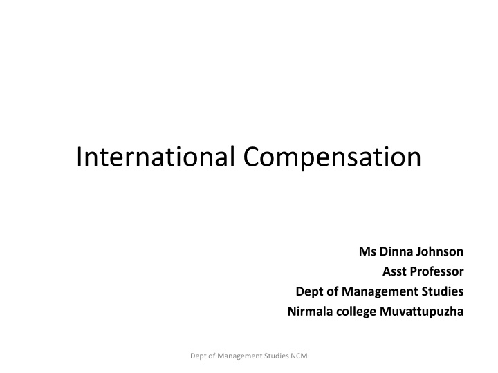 international compensation