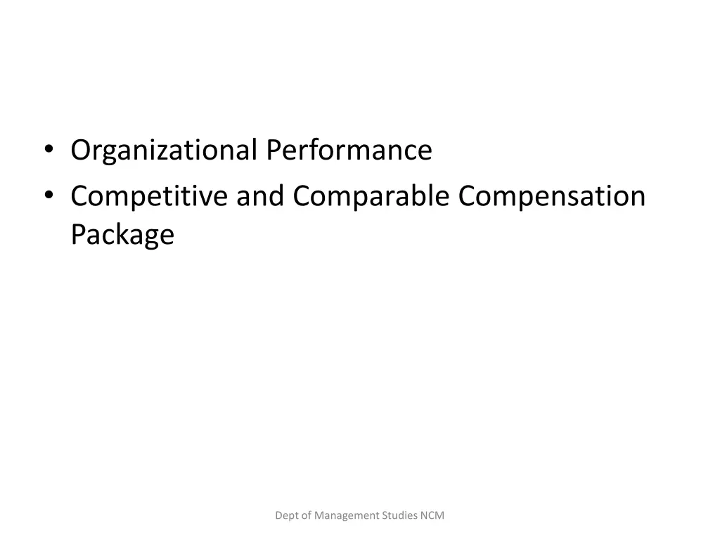 organizational performance competitive