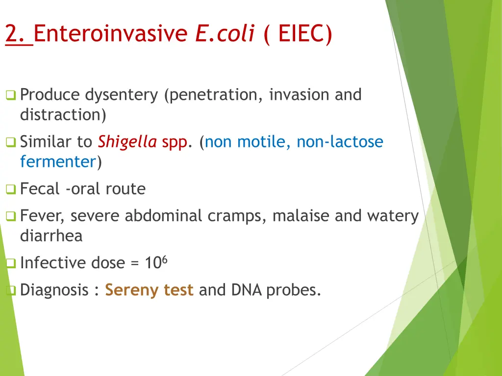 2 enteroinvasive e coli eiec