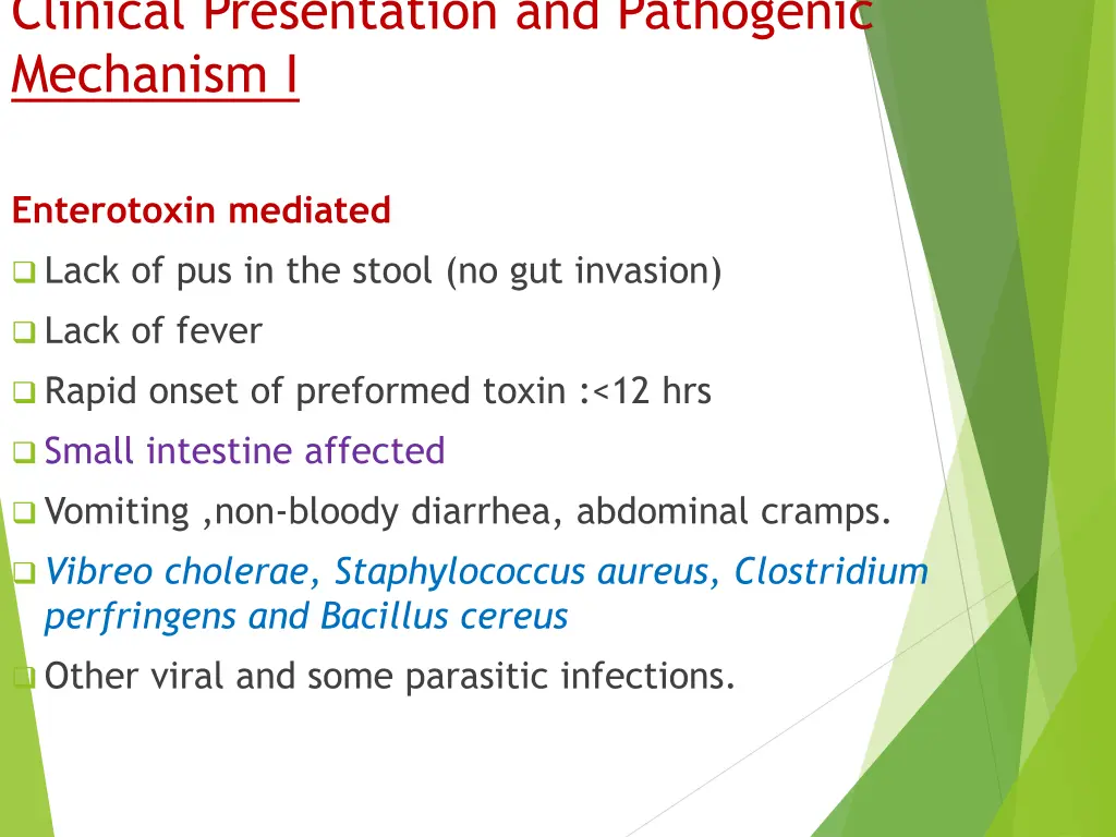 clinical presentation and pathogenic mechanism i