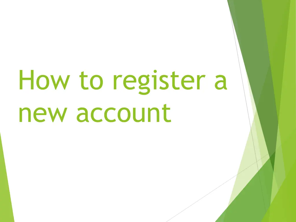 how to register a new account