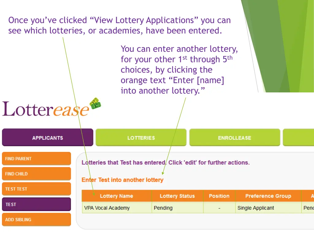 once you ve clicked view lottery applications