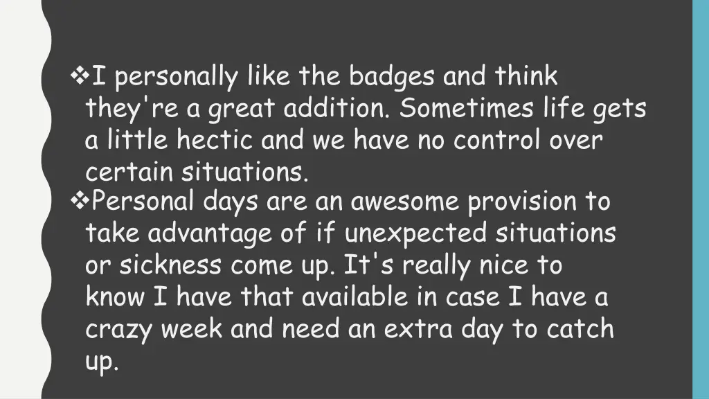 i personally like the badges and think they