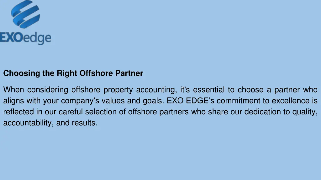 choosing the right offshore partner