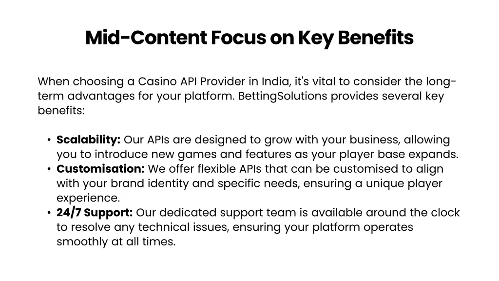 mid content focus on key benefits