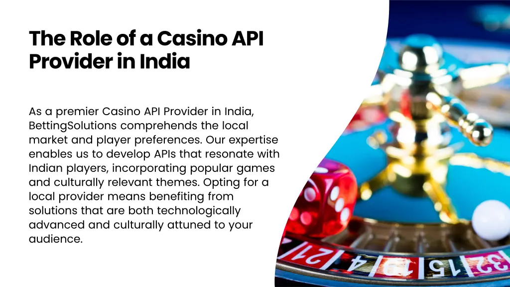 the role of a casino api provider in india