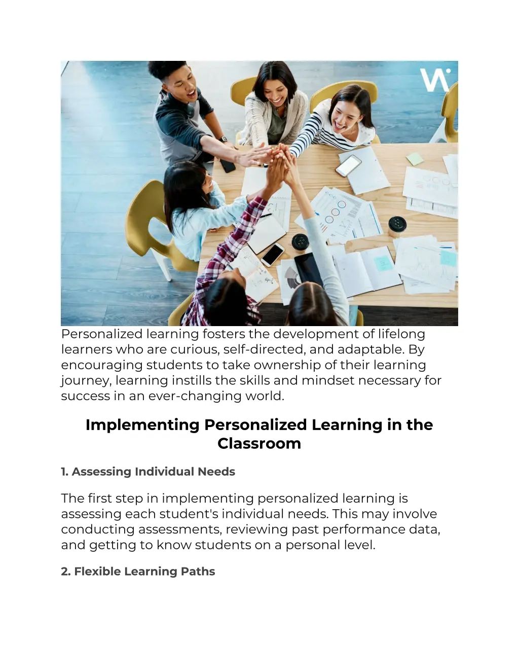 personalized learning fosters the development