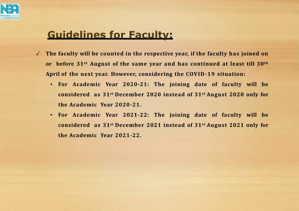 guidelines for faculty