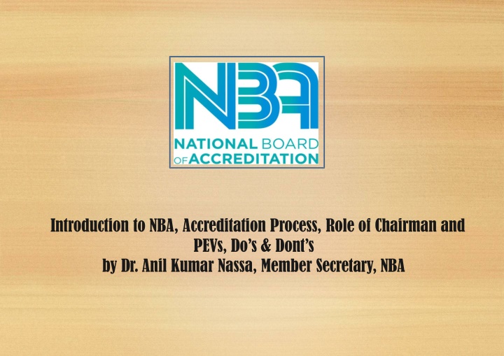 introduction to nba accreditation process role