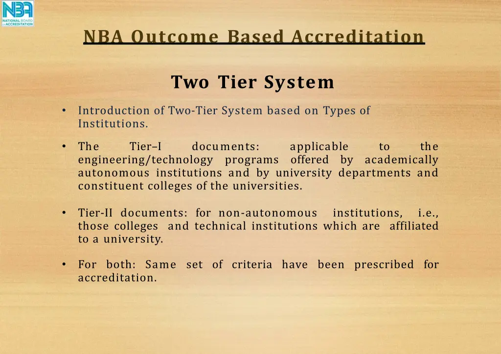 nba outcome based accreditation