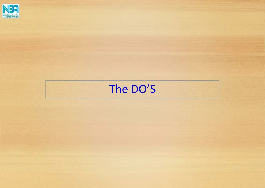 the do s