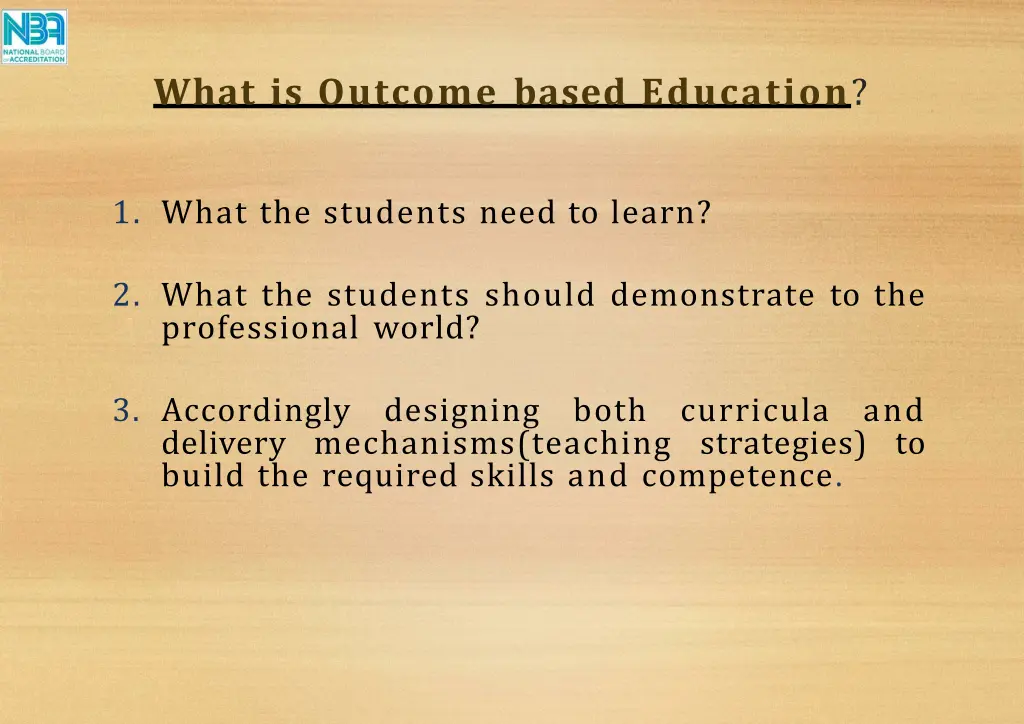 what is outcome based education