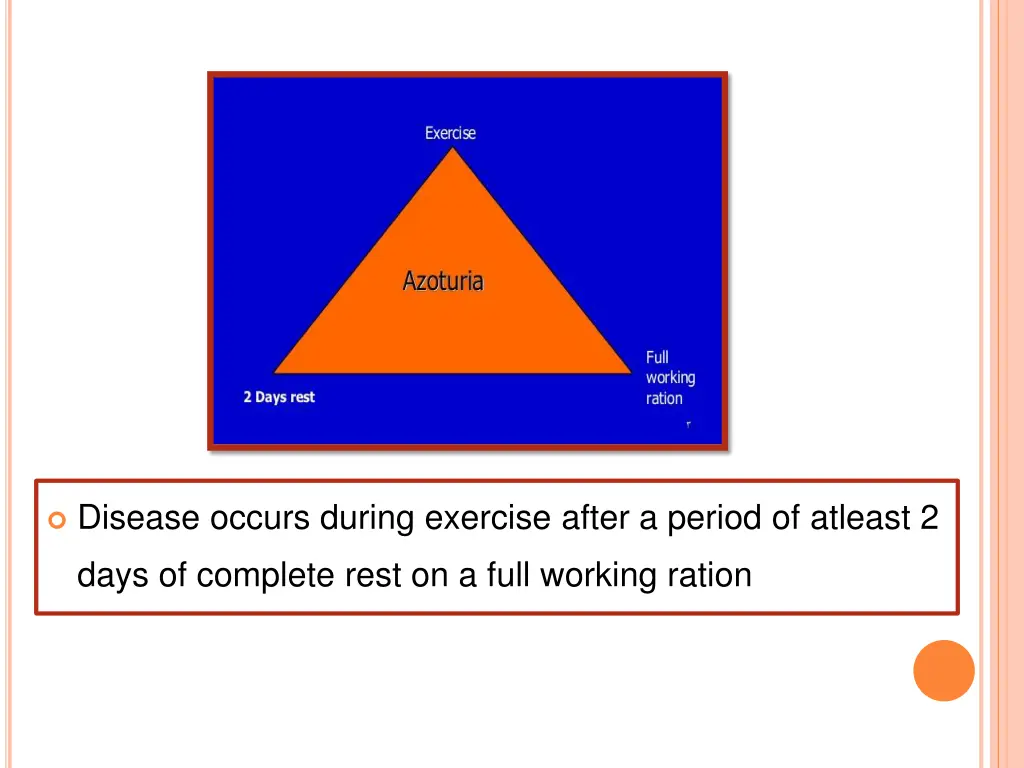 disease occurs during exercise after a period