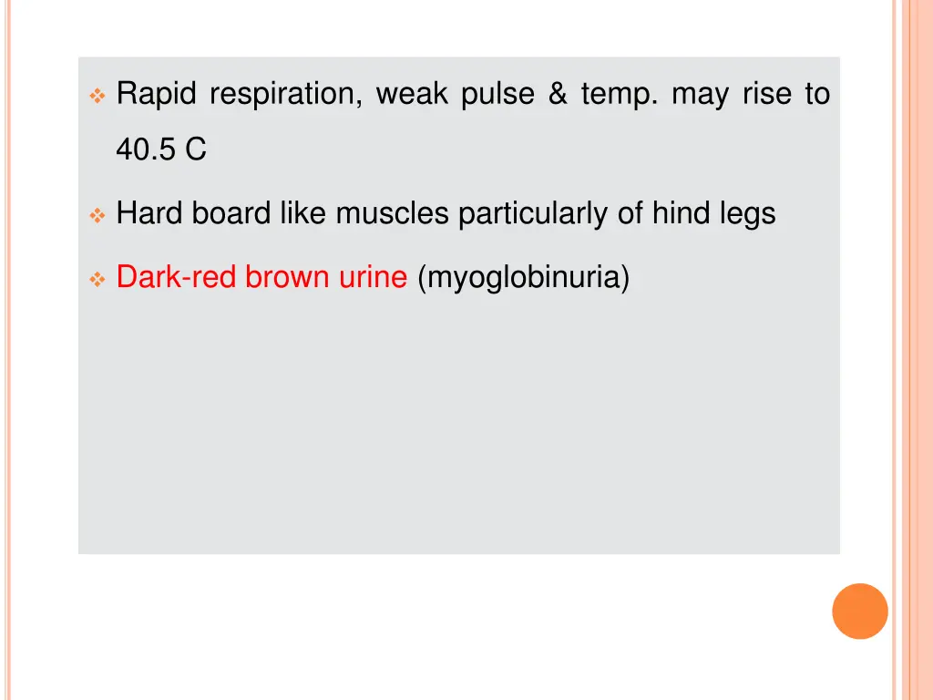 rapid respiration weak pulse temp may rise to