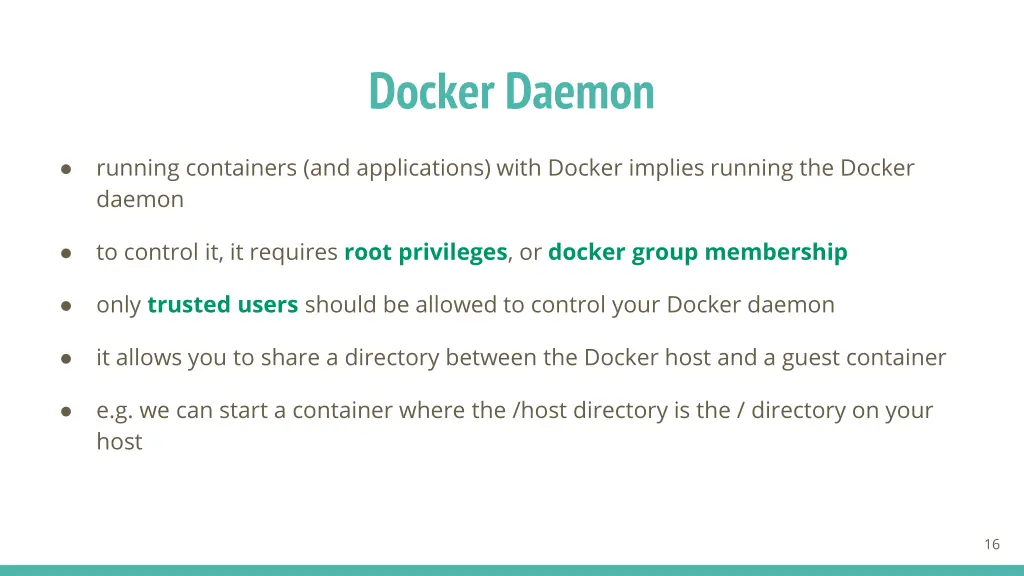 docker daemon