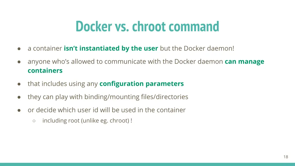 docker vs chroot command