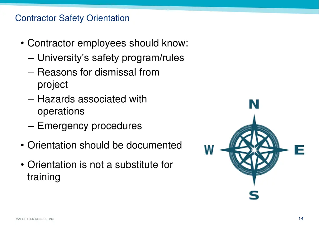 contractor safety orientation