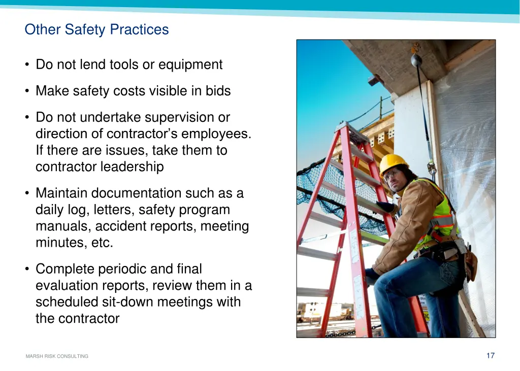 other safety practices