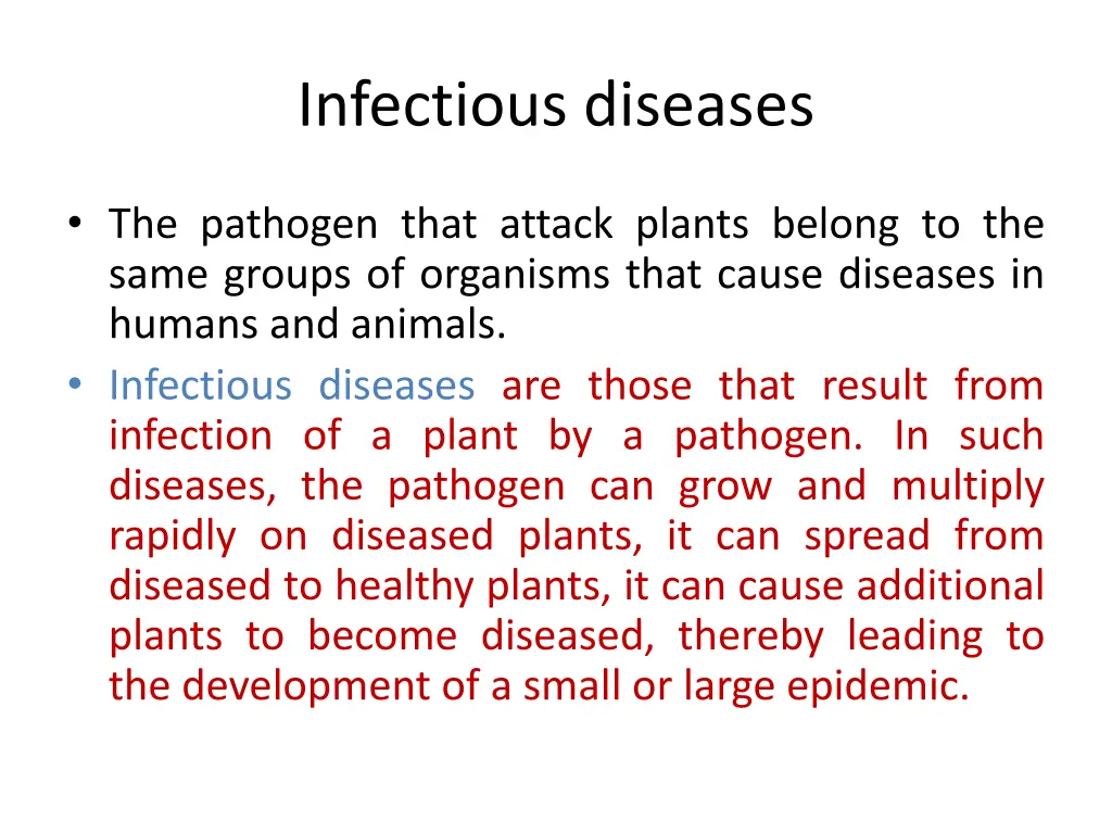 infectious diseases