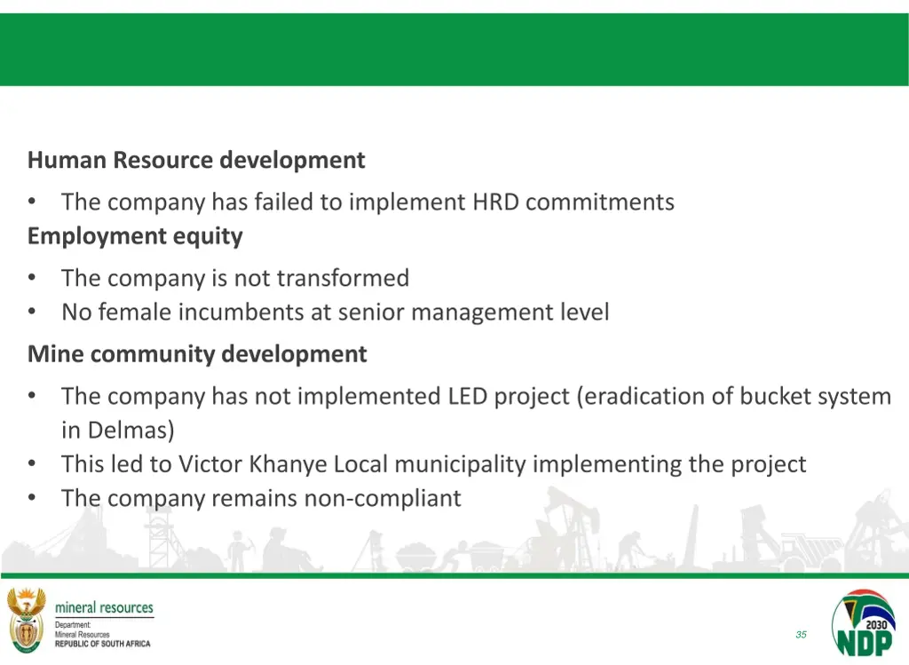 human resource development the company has failed