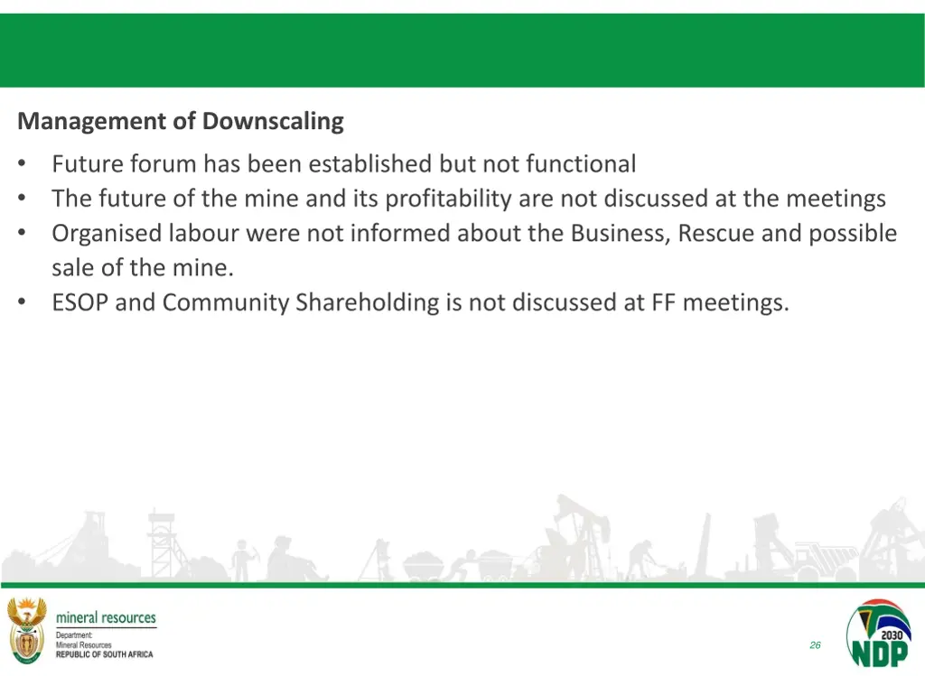 management of downscaling future forum has been