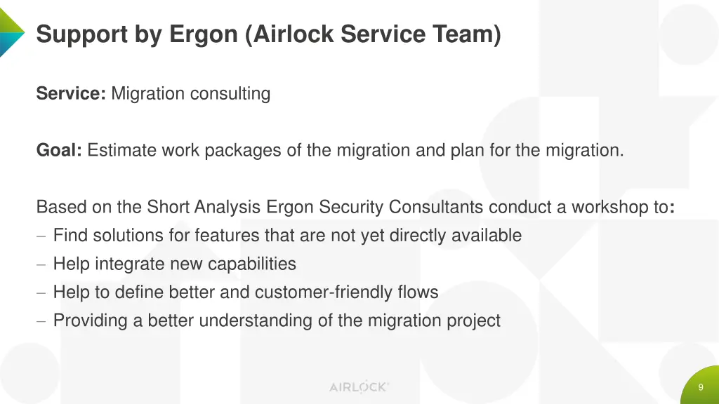 support by ergon airlock service team 1