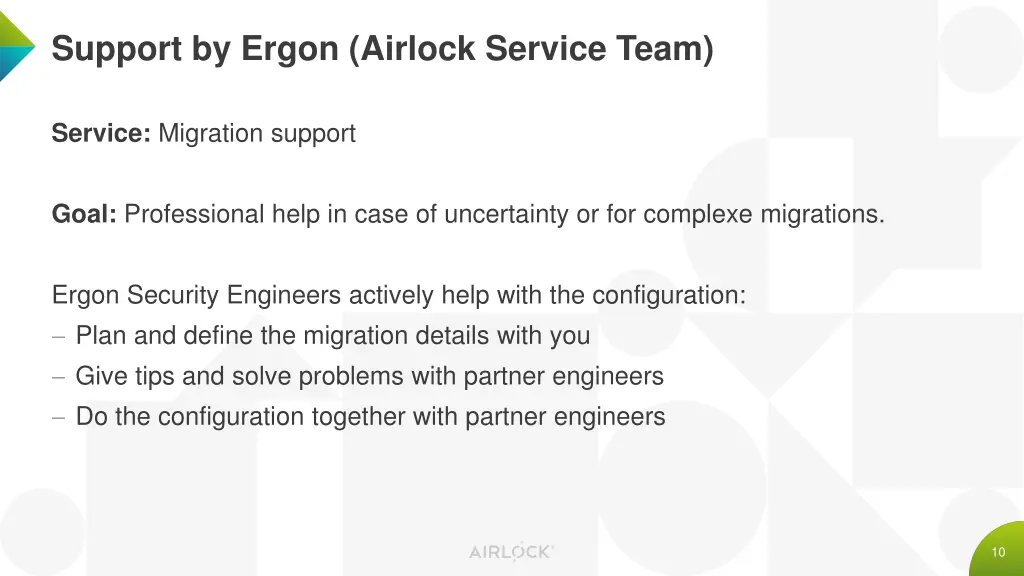 support by ergon airlock service team 2