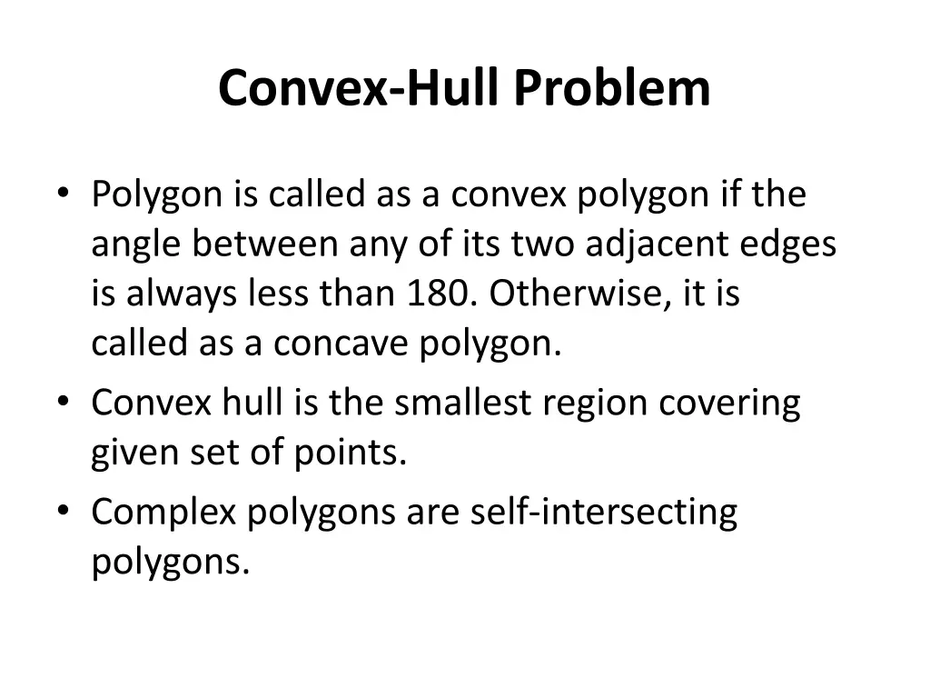 convex hull problem