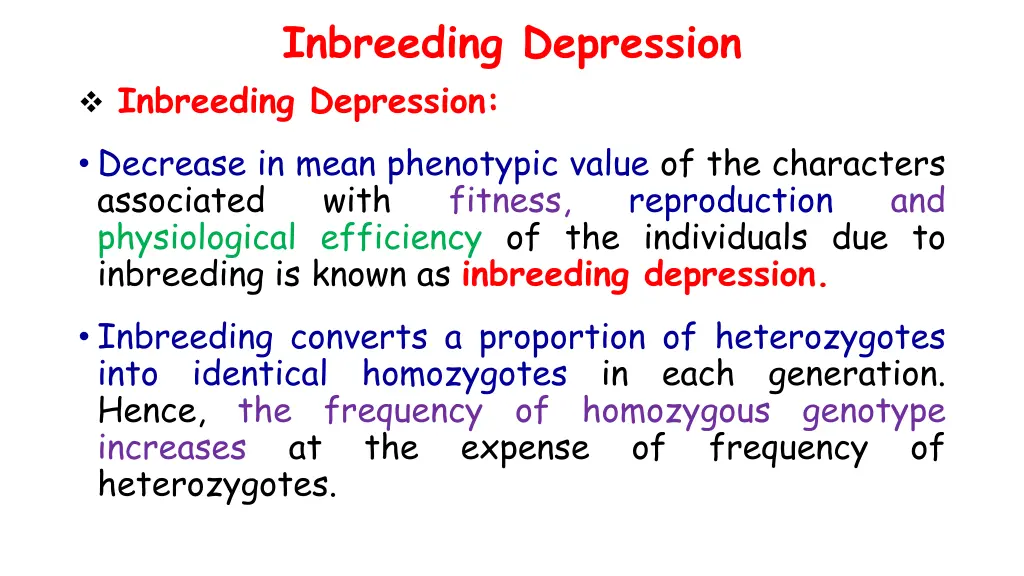 inbreeding depression inbreeding depression