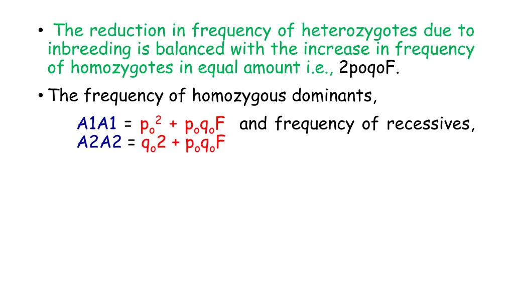 the reduction in frequency of heterozygotes