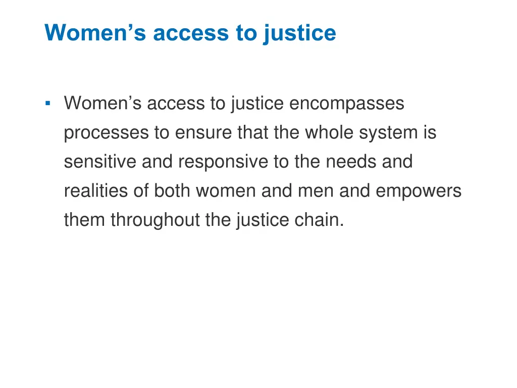 women s access to justice