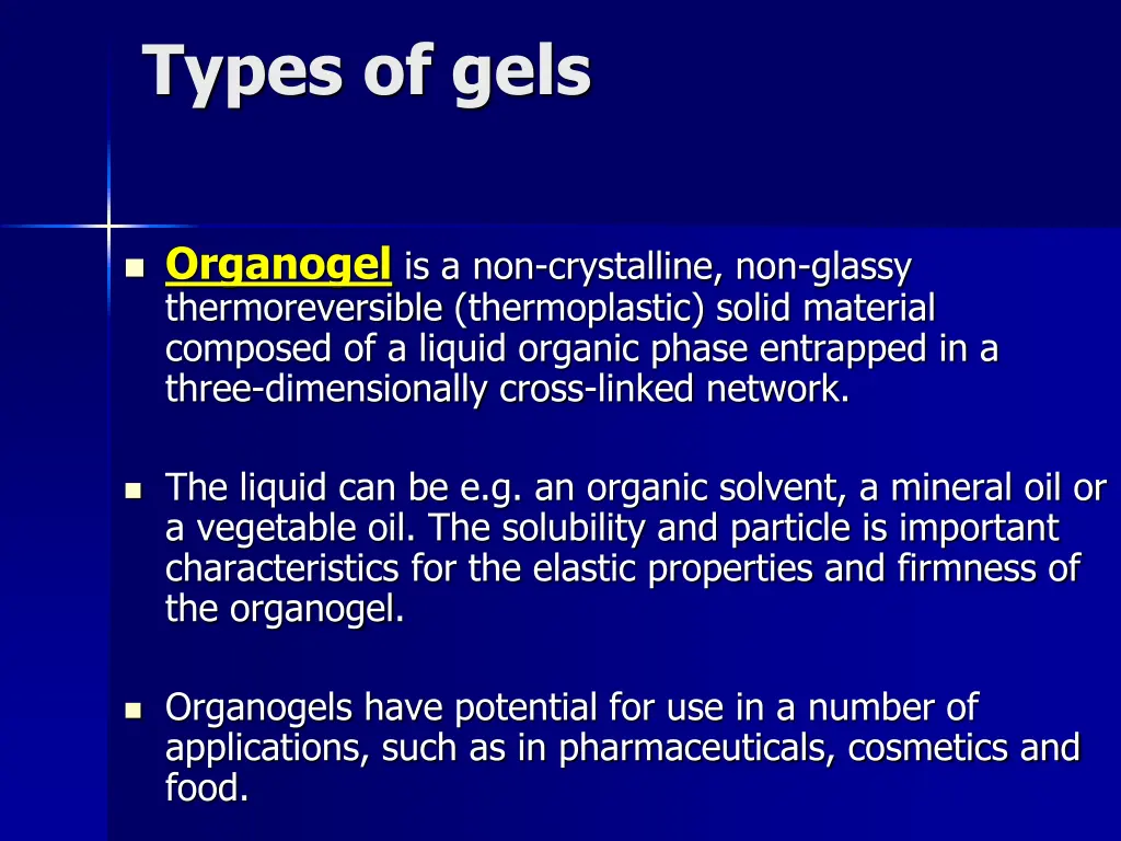 types of gels 1