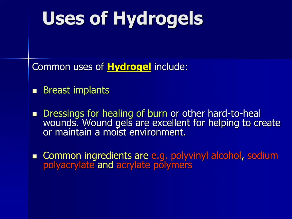 uses of hydrogels 1