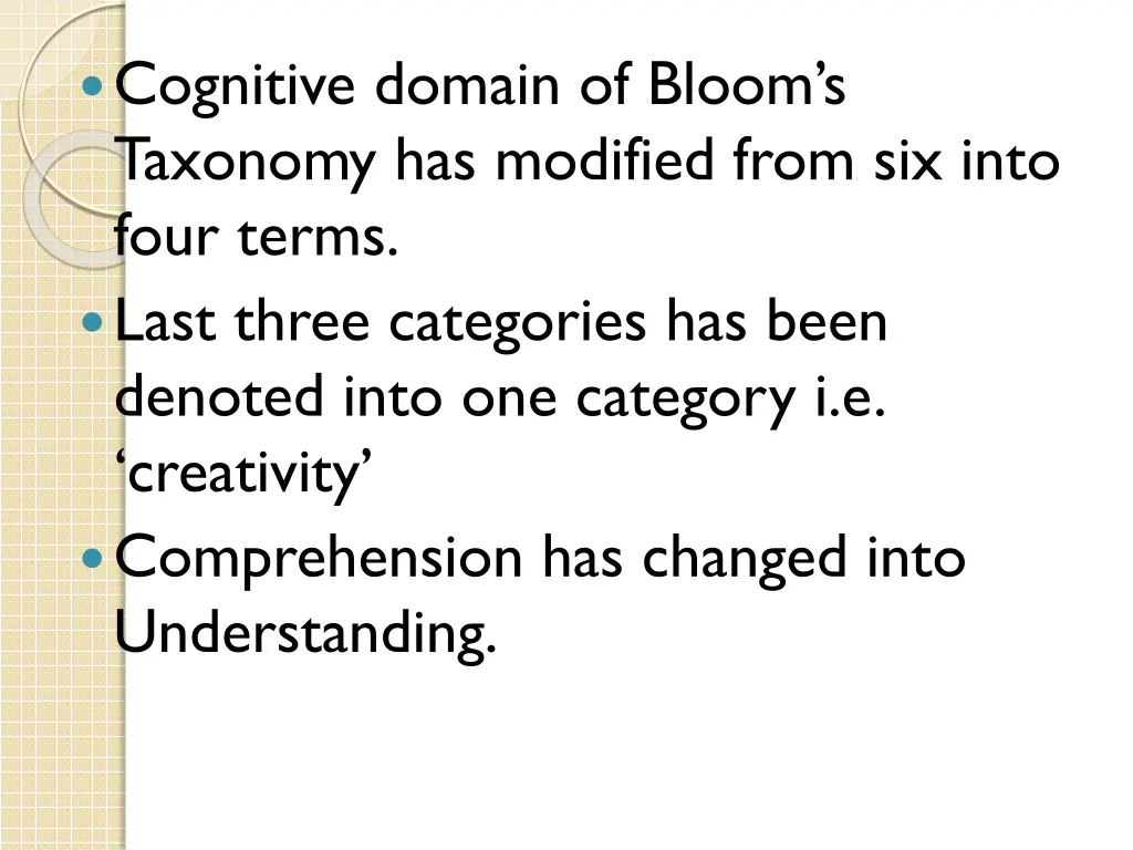 cognitive domain of bloom s taxonomy has modified