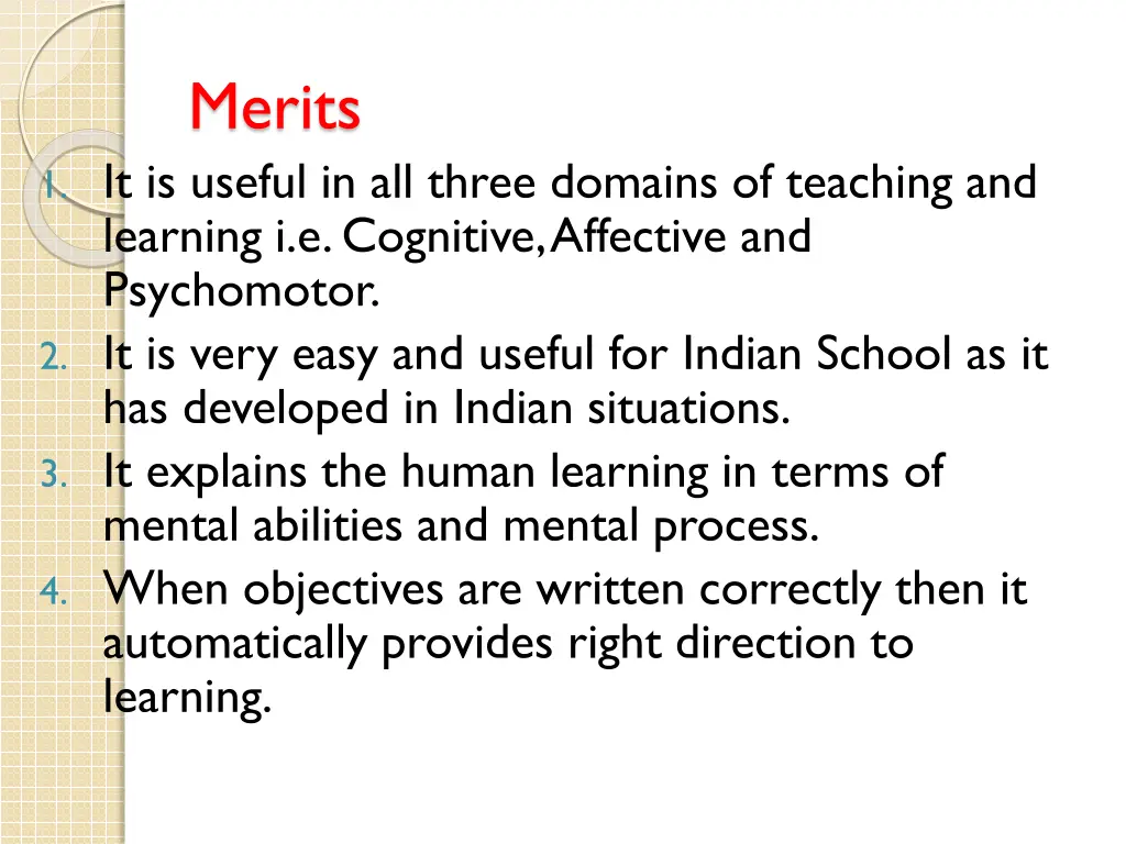 merits