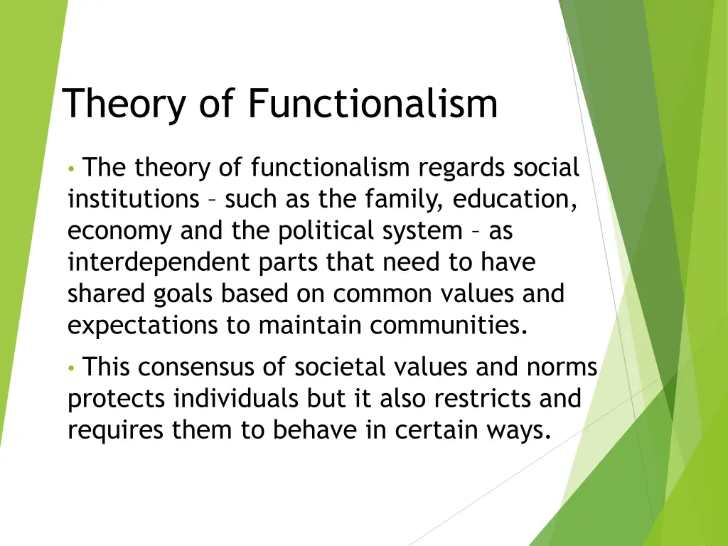 theory of functionalism 1