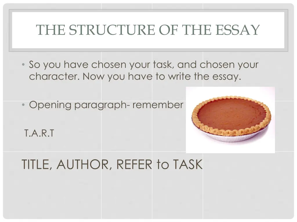 the structure of the essay