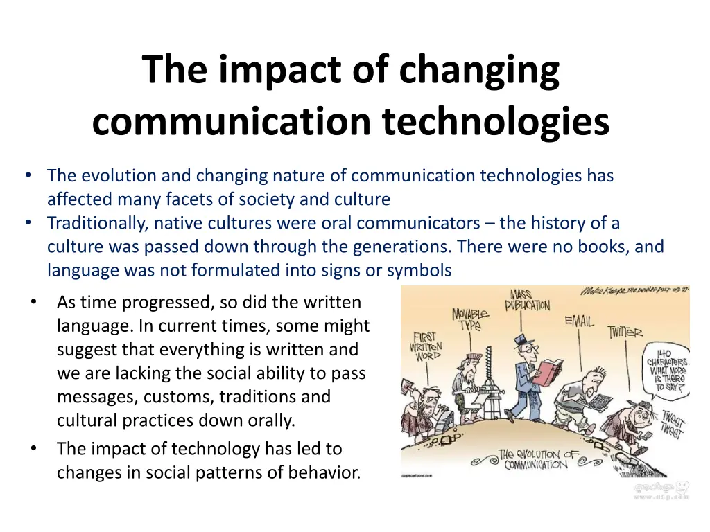 the impact of changing communication technologies 1